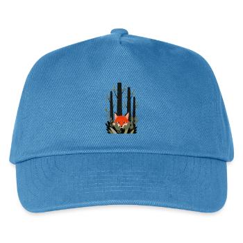 Fox peeping through leaves - Kids’ Baseball Cap - peacock-blue - Front