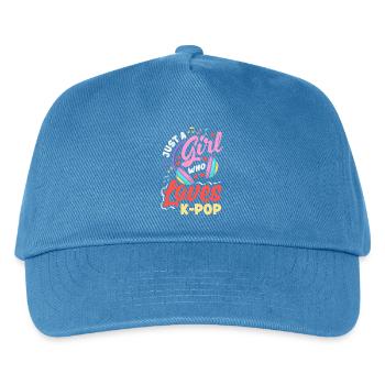 Kawaii K-Pop & Anime Aesthetic Design - Kinder Basecap - Pfauenblau - Vorne