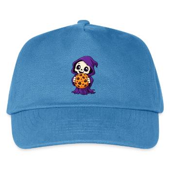 Süßer Sensenmann mit einem riesigen Keks - Kinder Basecap - Pfauenblau - Vorne