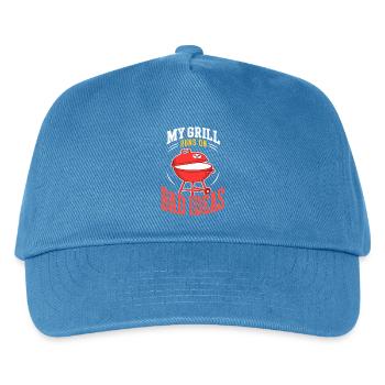 Grill läuft mit schlechten Ideen - Kinder Basecap - Pfauenblau - Vorne