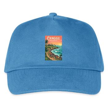 Entdecken Sie die tropische Küste, Bali und Canggu, Indonesien, - Kinder Basecap - Pfauenblau - Vorne