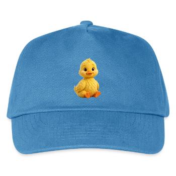 Sonneniger Entlein-Plüsch-Charme - Kinder Basecap - Pfauenblau - Vorne