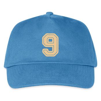 9 - Kinder Basecap - Pfauenblau - Vorne