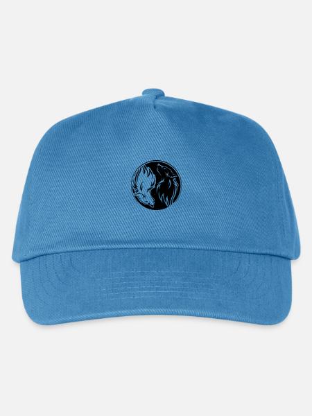 yin yang wölfe 01 - Kinder Basecap - Pfauenblau