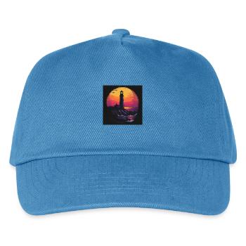 Leuchtturm an der Küste - Kinder Basecap - Pfauenblau - Vorne