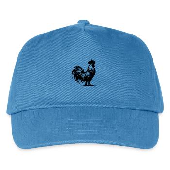 Eleganter Rassehahn mit großem Kamm - Kinder Basecap - Pfauenblau - Vorne