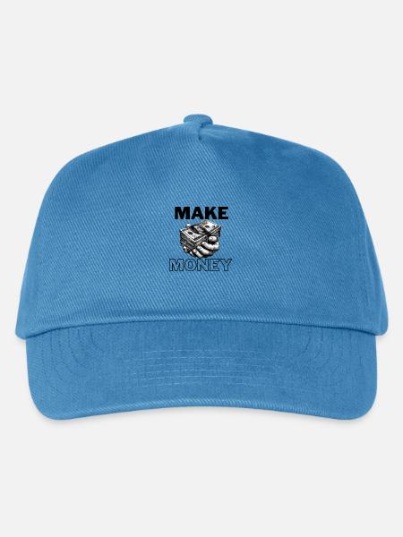 Make Money - Kinder Basecap - Pfauenblau