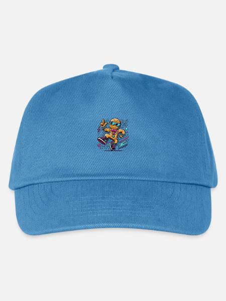 tanzender Lebkuchenmann Weihnachten - Kinder Basecap - Pfauenblau