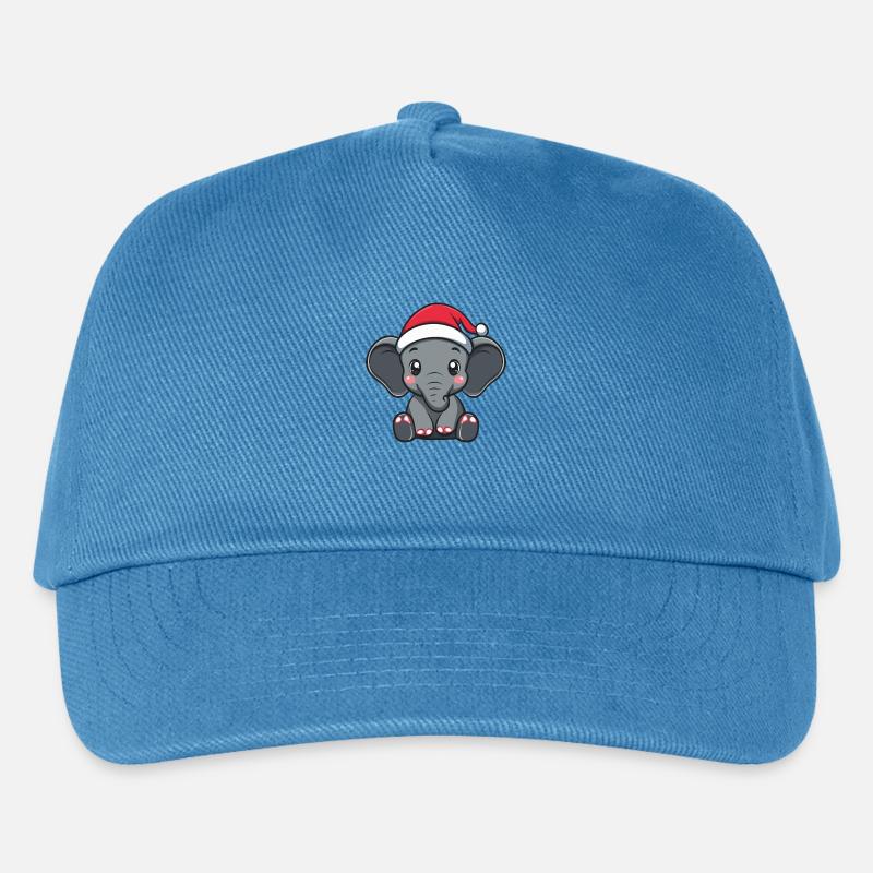 Elefant Weihnachten - Kinder Basecap - Pfauenblau