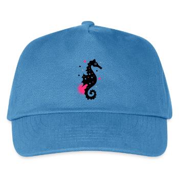 Seepferdchen - Kinder Basecap - Pfauenblau - Vorne