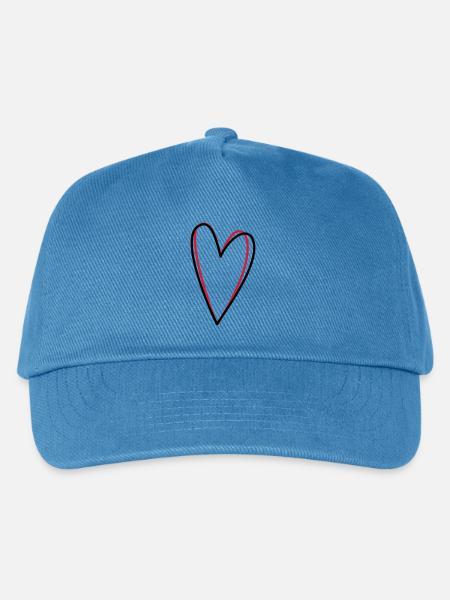 Herz Liebe Freundschaft Symbol Geschenkidee - Kinder Basecap - Pfauenblau