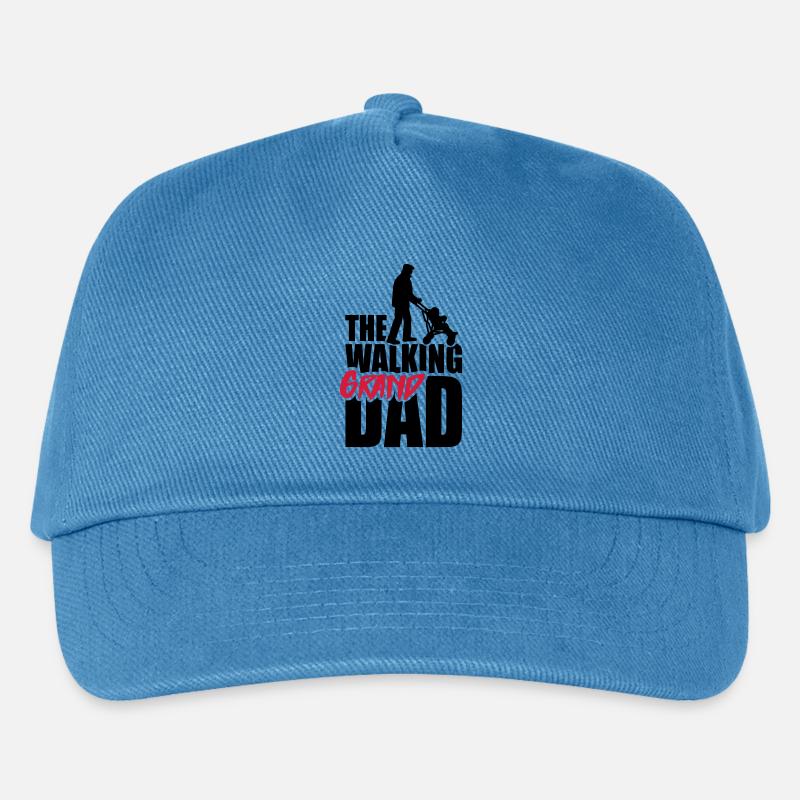 The walking (grand) dad - grandad - Kinder Basecap - Pfauenblau