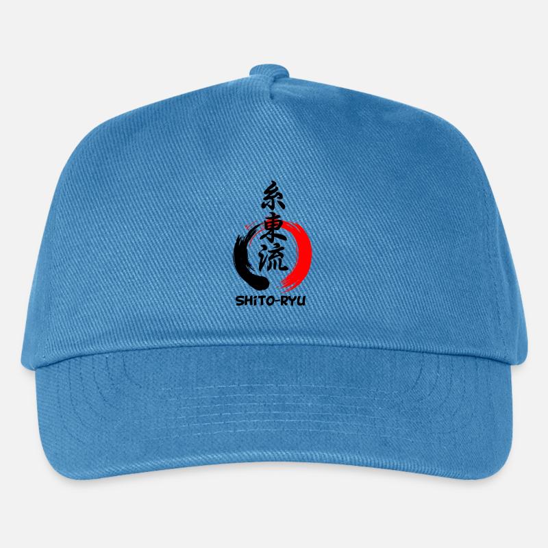 Enso Zen Kreis mit Shito Ryu Karate Emblem in Yes - Kinder Basecap - Pfauenblau