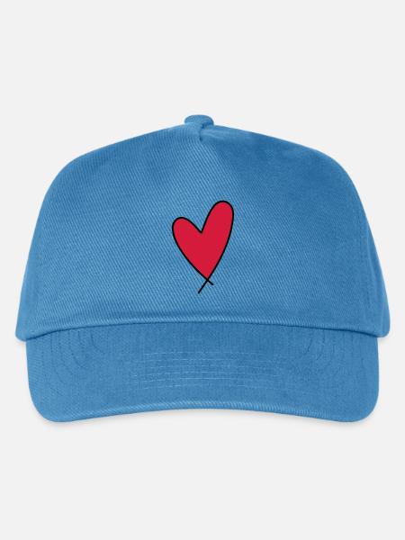 Symbol Herz - Kinder Basecap - Pfauenblau