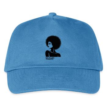 Afro Queen Silhouette - Kids’ Baseball Cap - peacock-blue - Front