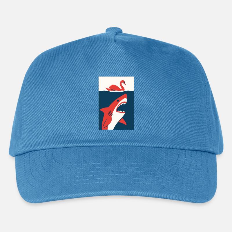 Schwan trifft Hai #2 - Kinder Basecap - Pfauenblau