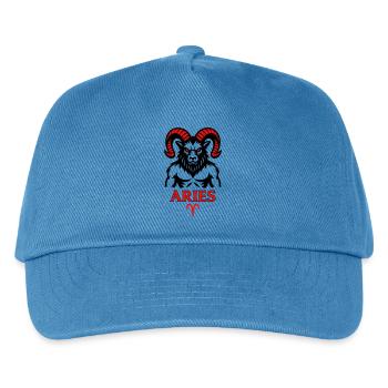 Signe du zodiaque Bélier avec symbole de cornes - Casquette de baseball Enfant - bleu paon - Devant