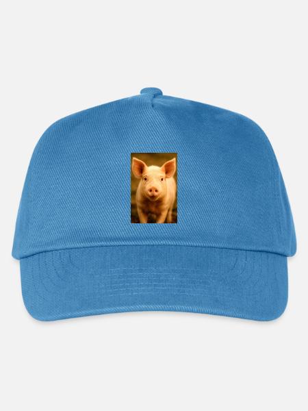 Tier, Schwein - Kinder Basecap - Pfauenblau