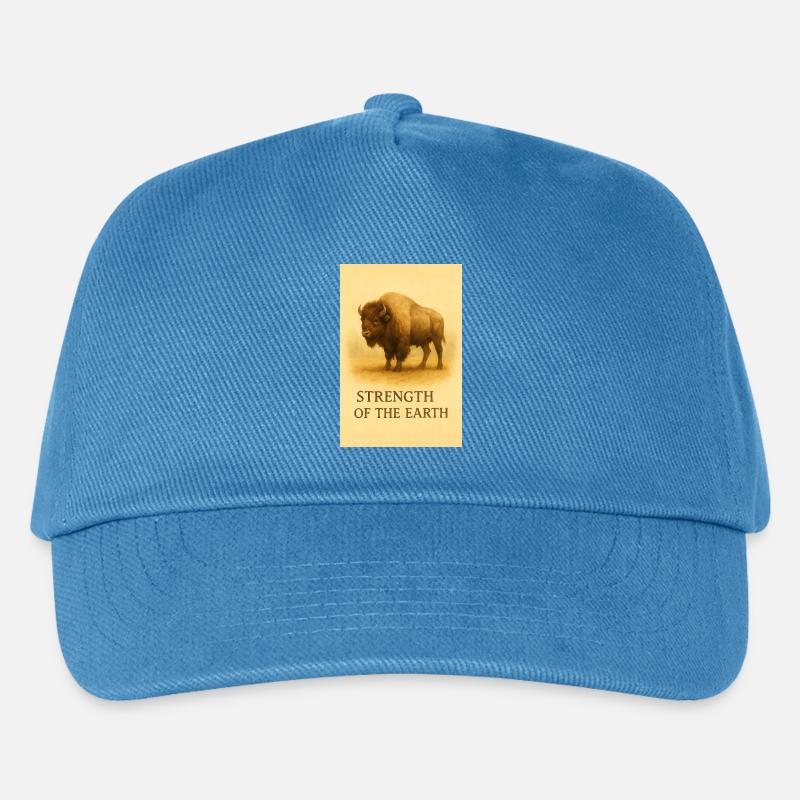 Die Stärke des Erdbisons - Kinder Basecap - Pfauenblau