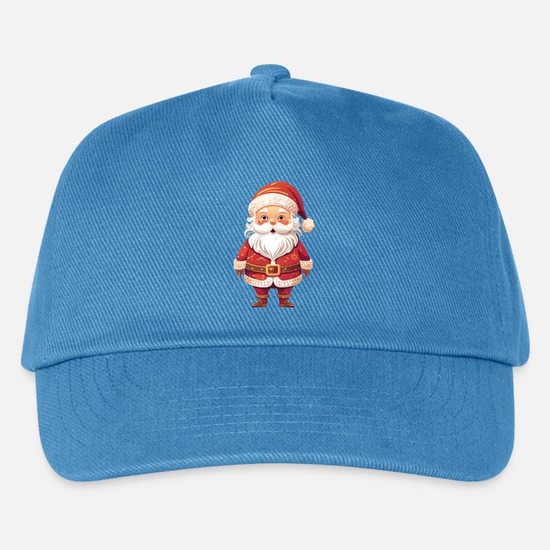 Fröhlicher Weihnachtsmann - Kinder Basecap - Pfauenblau