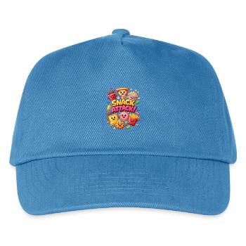 Snack Attack! Colorful snack heroes - Kids’ Baseball Cap - peacock-blue - Front