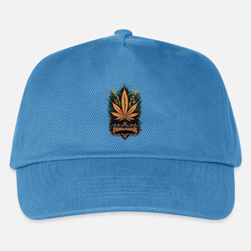 Marijuana - Kinder Basecap - Pfauenblau