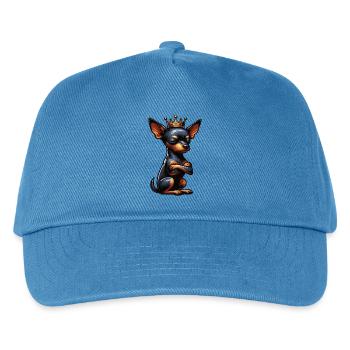 Zwergpinscher Pinscher Pinscherbesitzer Minpin - Kinder Basecap - Pfauenblau - Vorne