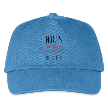 Noces de Coton 1 an de mariage - Casquette de baseball Enfant - bleu paon - Devant