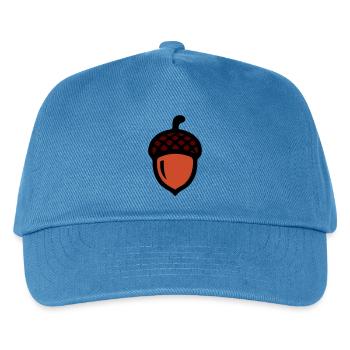 Eichel Comic Symbol - Kinder Basecap - Pfauenblau - Vorne