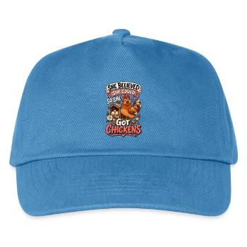 Chicken Owner Inspiration - Kinder Basecap - Pfauenblau - Vorne