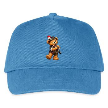 Klarinetten Bär – Blasmusik & Musikverein - Kinder Basecap - Pfauenblau - Vorne