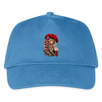 Alpine Queen – Wilde Schwarzwald Schönheit - Kinder Basecap - Pfauenblau - Vorne