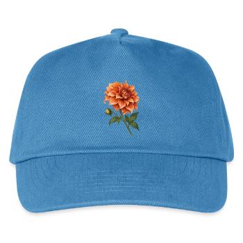 Kupfer-Dahlia am Ende des Sommers - Kinder Basecap - Pfauenblau - Vorne