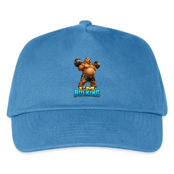 Muscular Bear I'M BULK – Fitness-Stimmung - Kinder Basecap - Pfauenblau - Vorne