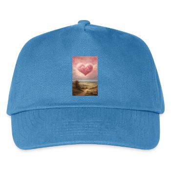 Herzwolke am Abend - Kinder Basecap - Pfauenblau - Vorne