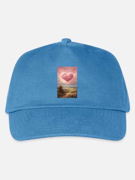 Herzwolke am Abend - Kinder Basecap - Pfauenblau