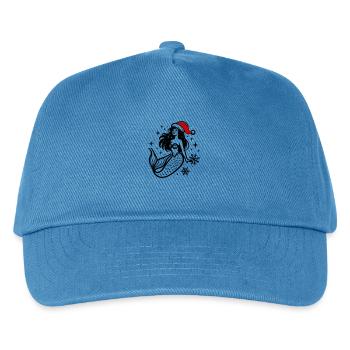Meerjungfrau Weihnachtlich - Kinder Basecap - Pfauenblau - Vorne