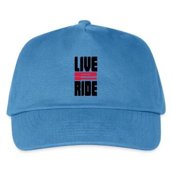 biker - Kids’ Baseball Cap - peacock-blue - Front