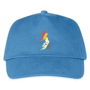 UK Map Prism Gradient - Kids’ Baseball Cap - peacock-blue - Front