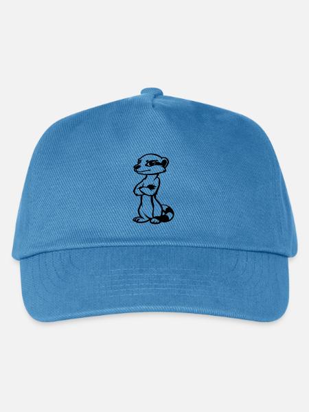 erdmännchen comic - Kinder Basecap - Pfauenblau