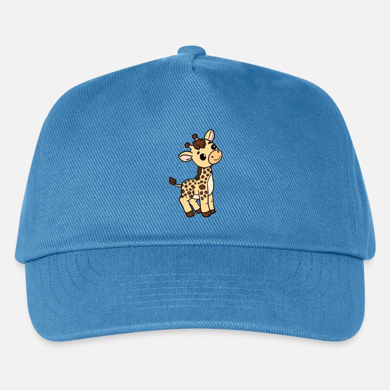Giraffe - Kinder Basecap - Pfauenblau