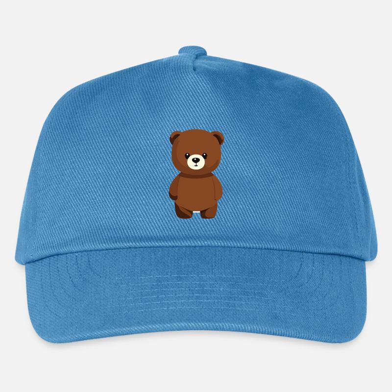 Ours de dessin animé - Casquette de baseball Enfant - bleu paon