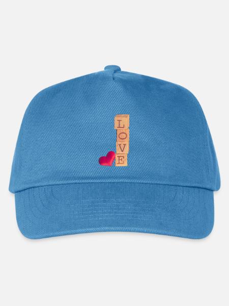 Liebe Valentinstag - Kinder Basecap - Pfauenblau