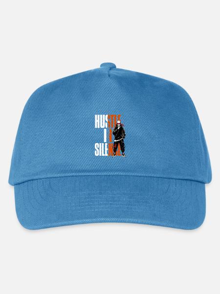 Hustle in Silence Graffiti - Kinder Basecap - Pfauenblau