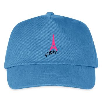 Paris - Kinder Basecap - Pfauenblau - Vorne