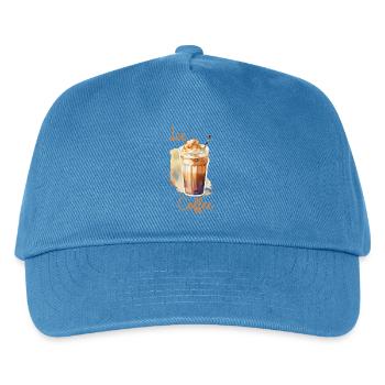 Eiskaffee - Kinder Basecap - Pfauenblau - Vorne
