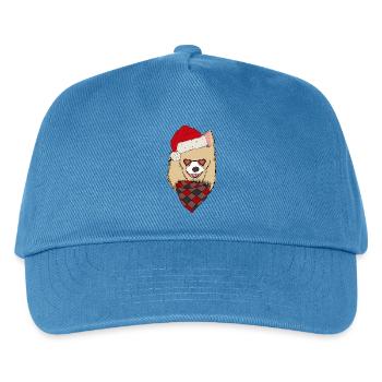 Chihuahua with Santa hat - Kids’ Baseball Cap - peacock-blue - Front