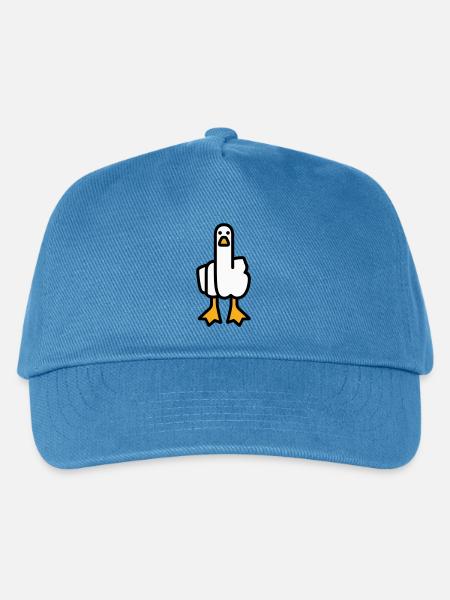 Statement Gans - Kinder Basecap - Pfauenblau