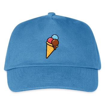 Logo Eis - Kinder Basecap - Pfauenblau - Vorne