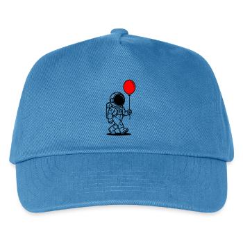 Astronaut mit Ballon - Kinder Basecap - Pfauenblau - Vorne